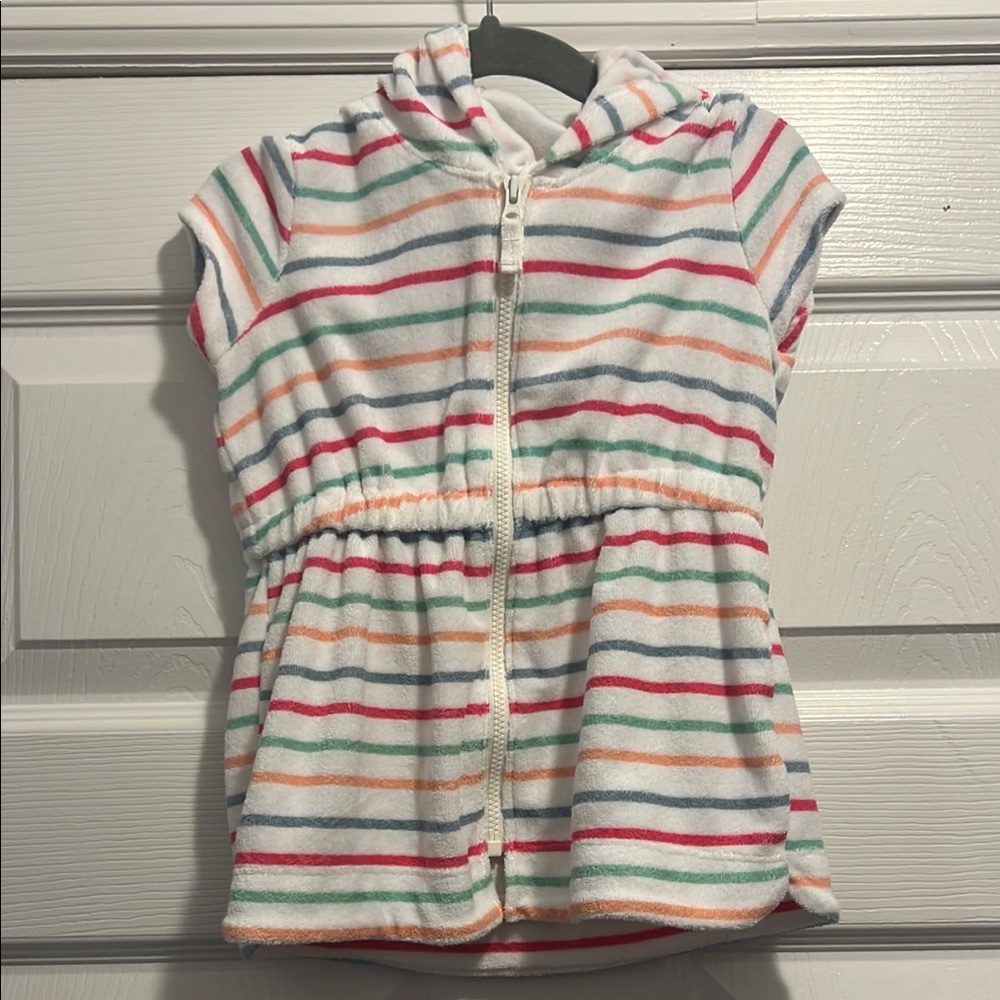Striped Hooded Cover Up